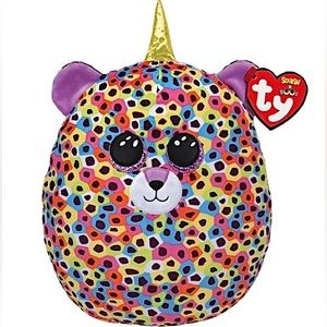 Ty Squish-a-Boos, Large Size 14”, NWT, Giselle the Multicolor Unileopard